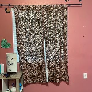 Leopard print curtains